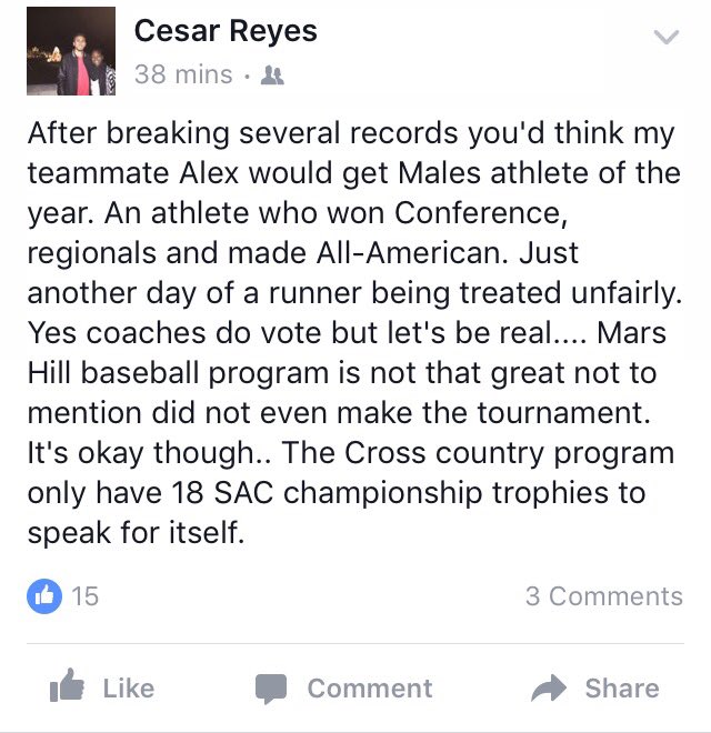 Mlew21's tweet photo. Just incase someone else wanted to laugh at the ignorance. S/O to  @rogersevan21  for being one hell of an athlete! https://t.co/cZXCLOStpp