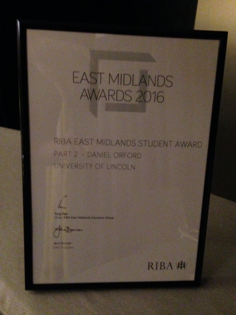 Got something new to hang on the wall.... Great night at RIBA East Midland Awards #RIBAAwards