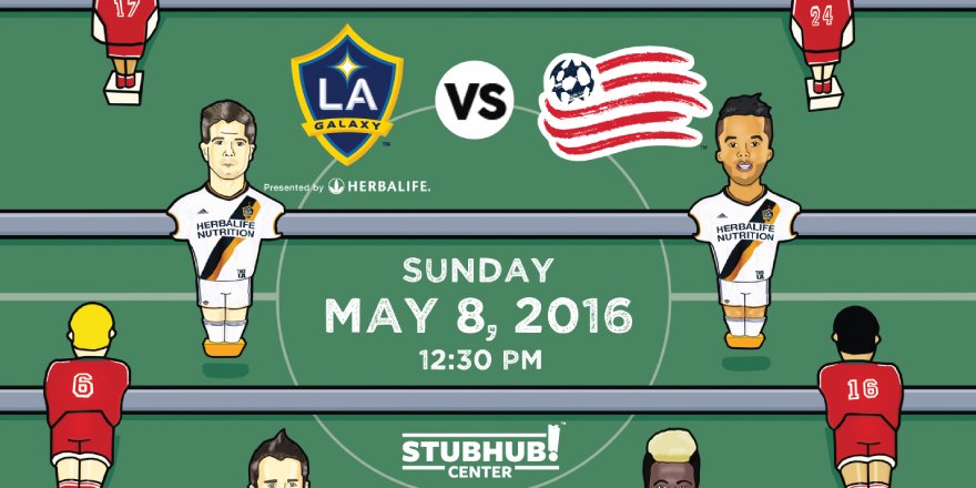LAGalaxy's tweet photo. The #LAGalaxy are excited to debut the match poster for #LAvNE by @Danvillageart: https://t.co/p17vAYY5iQ https://t.co/YvcWy6lDdb