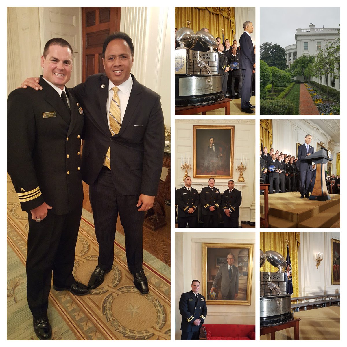 bryan_purvis's tweet photo. .@WhiteHouse What a great time with .@POTUS and @NavyFB today! #NavyFootballChaps #Honored https://t.co/sj5tiVgmLd