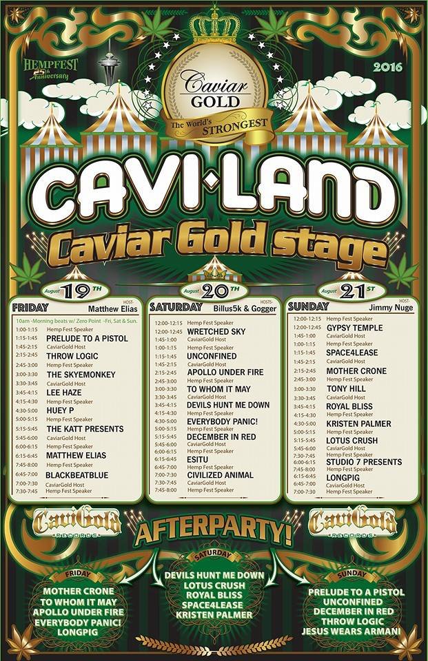 <a href="/seattlehempfest/">Seattle Hempfest®</a> August 20th!! You can also catch us Friday 8/19 for the CaviGold Afterparty @ Studio Seven!!