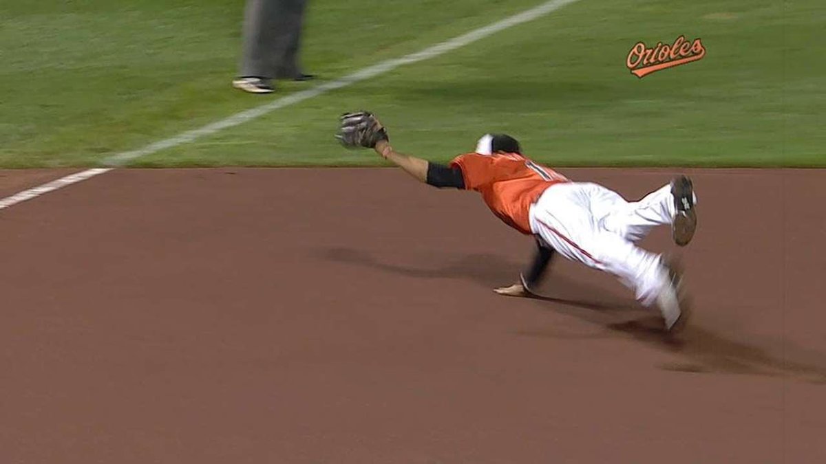 _MBBaseball's tweet image. Action shot of @esteban_salsa flashing some leather at the hot corner. He also added an RBI single #Catchies