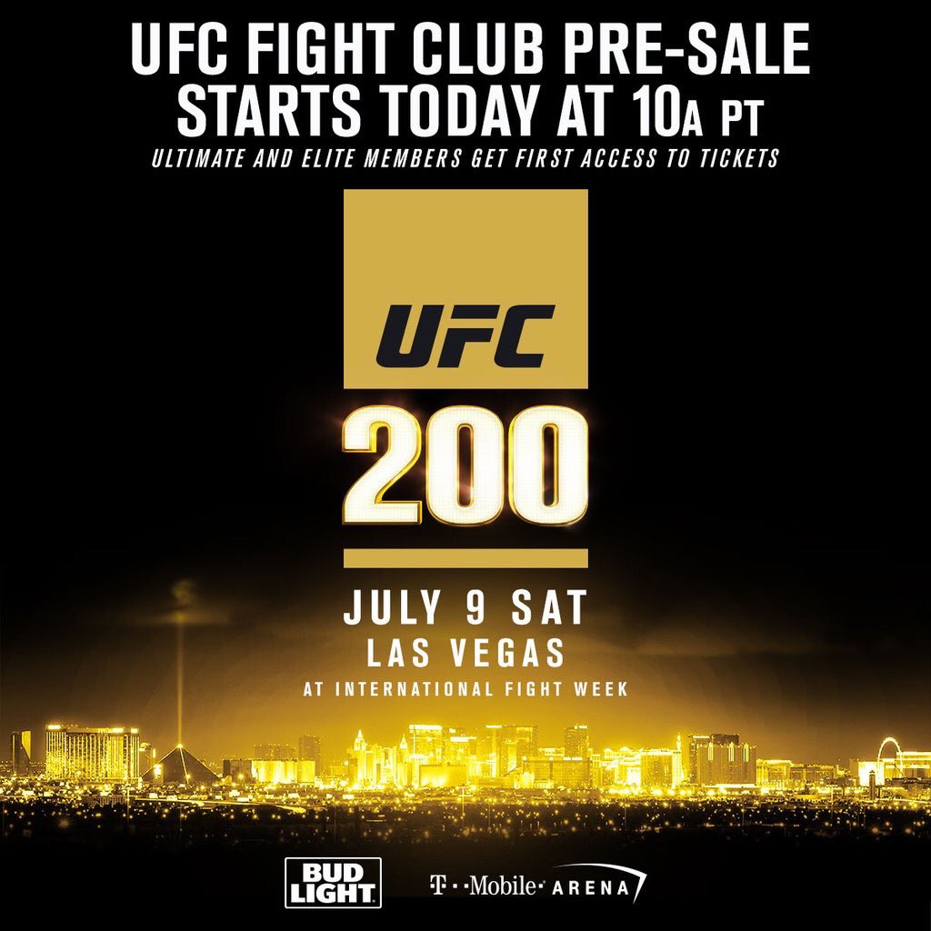 CatZingano's tweet photo. #UFC200 @ufcfightclub pre-sale starts today! Ticket link: https://t.co/WWASOferZB #teamalphacat #alphacat2016 @ufc https://t.co/AXZfquxTVF