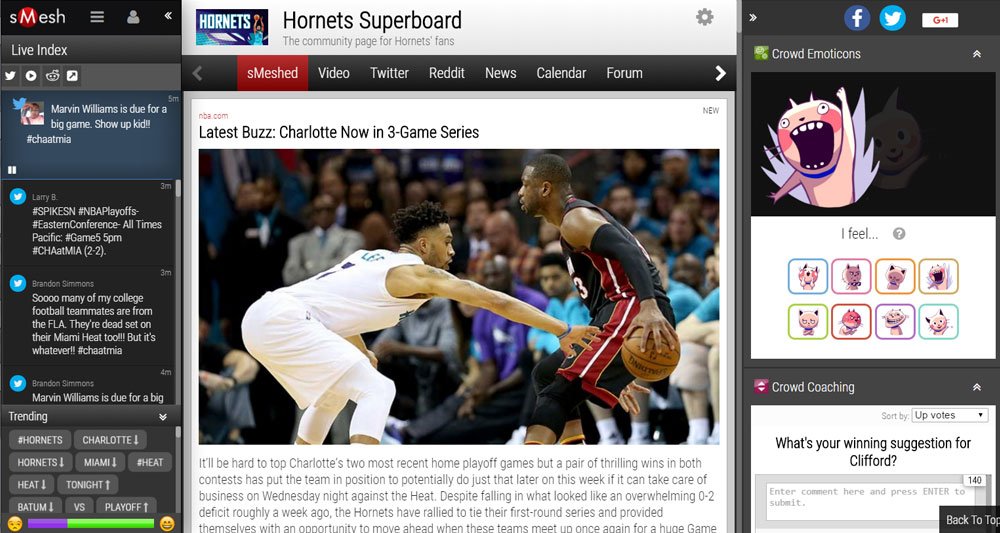 sMeshCentral's tweet photo. Game 5, #Hornets vs #Heat. Who will win? Join real-time fan social at sMesh Central https://t.co/CETer6zIUK https://t.co/arIqGP4EKk