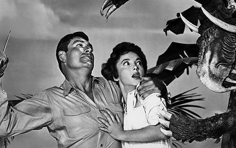 AlexVorkov's tweet photo. CURUCU, BEAST OF THE AMAZON (1956). Brilliant poster, not so brilliant beast. Bonus snake attack. #monster #horror https://t.co/lbj8puUVQ3