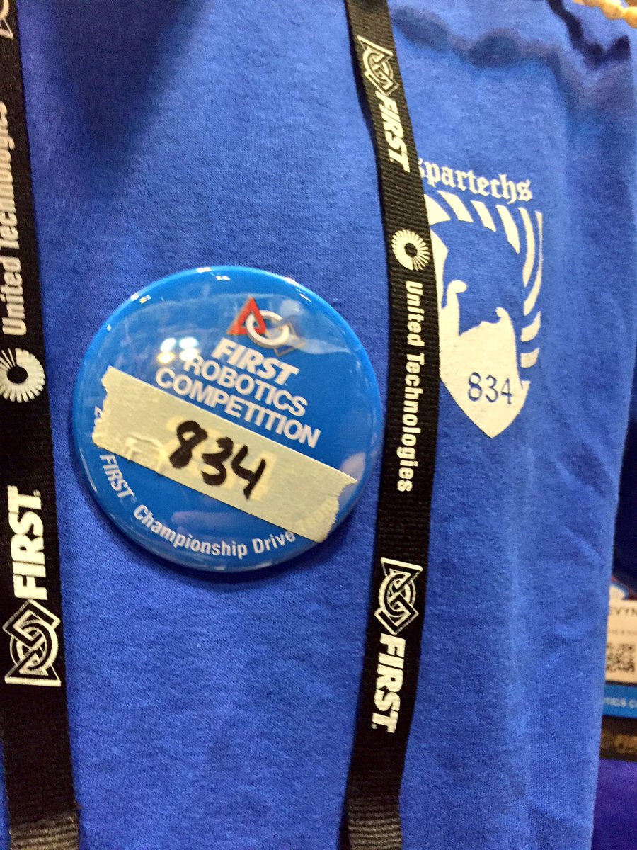 FRC834's tweet photo. Can you tell we where a late add? #omgrobots #FIRSTChamp #frc834 https://t.co/LE91dMz17a