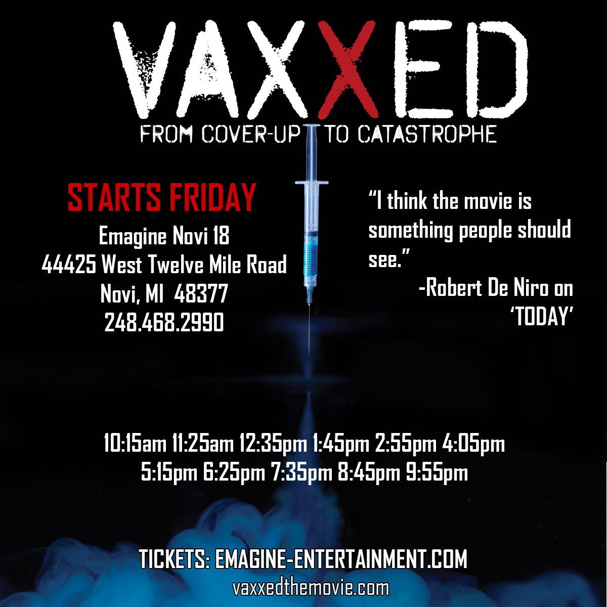 #vaxxed  Tix on sale now @EmagineNovi18 #Detroit bit.ly/1riEngj