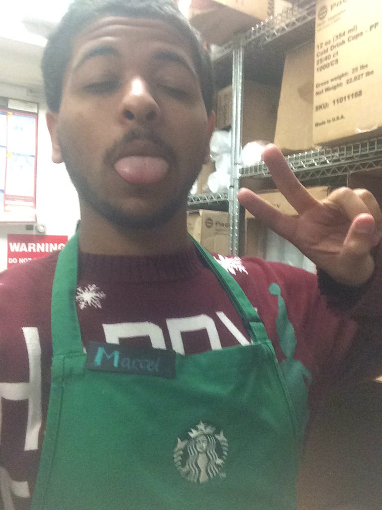 YeahItsMarcelx's tweet photo. Here's to one incredible year at my most favorite place on the planet #tobeapartner #anniversary #starbuckssquad https://t.co/qKQs5Q9xaE