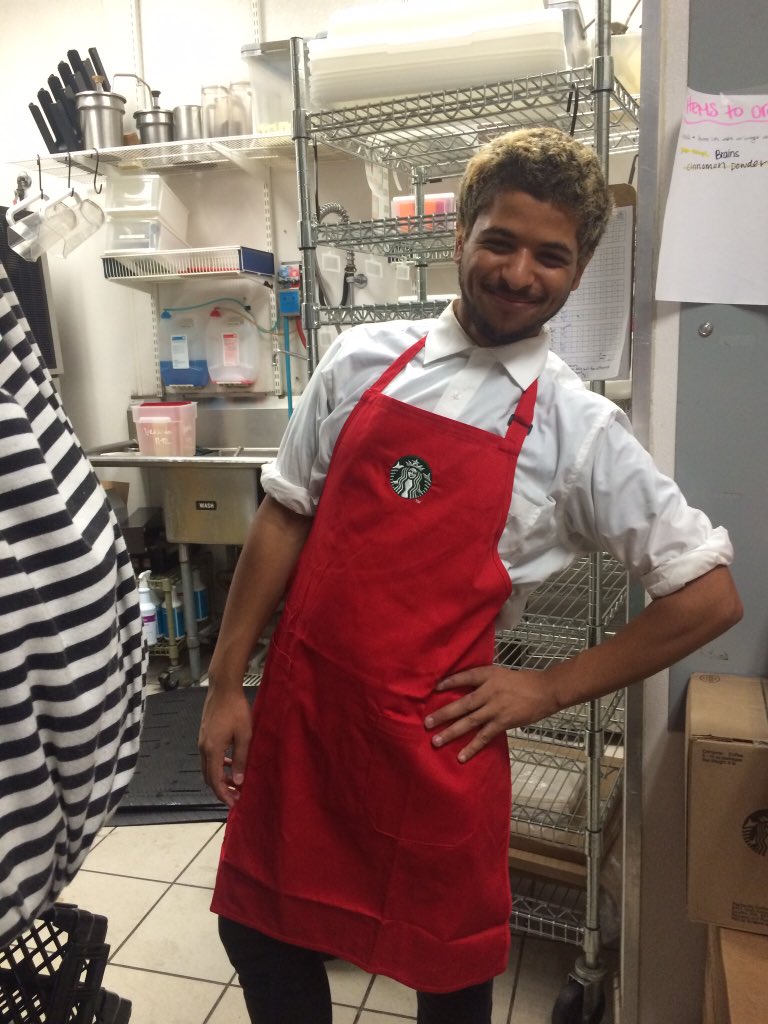 YeahItsMarcelx's tweet photo. Here's to one incredible year at my most favorite place on the planet #tobeapartner #anniversary #starbuckssquad https://t.co/qKQs5Q9xaE