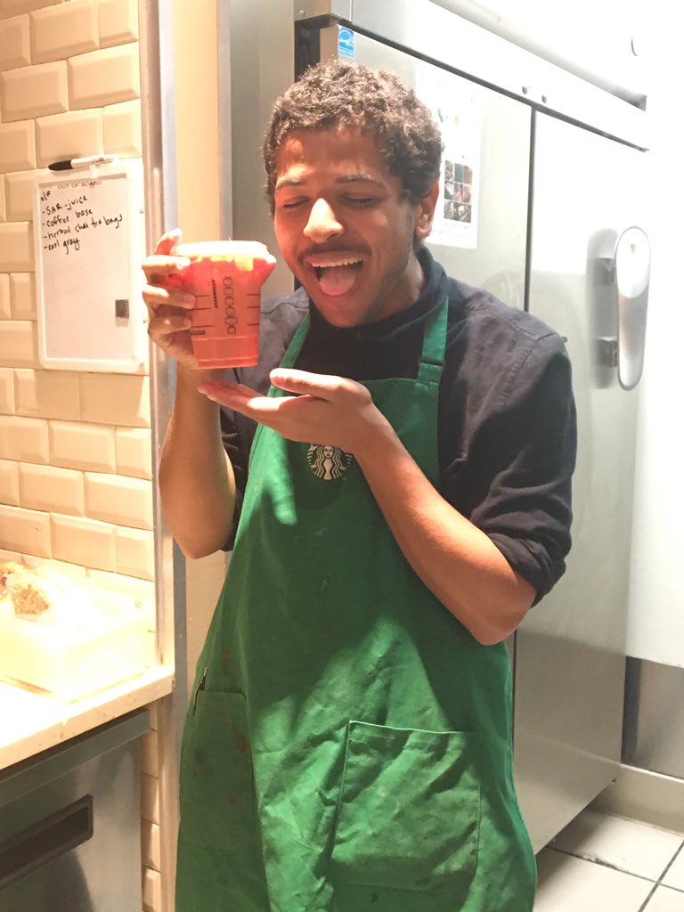 YeahItsMarcelx's tweet photo. Here's to one incredible year at my most favorite place on the planet #tobeapartner #anniversary #starbuckssquad https://t.co/qKQs5Q9xaE