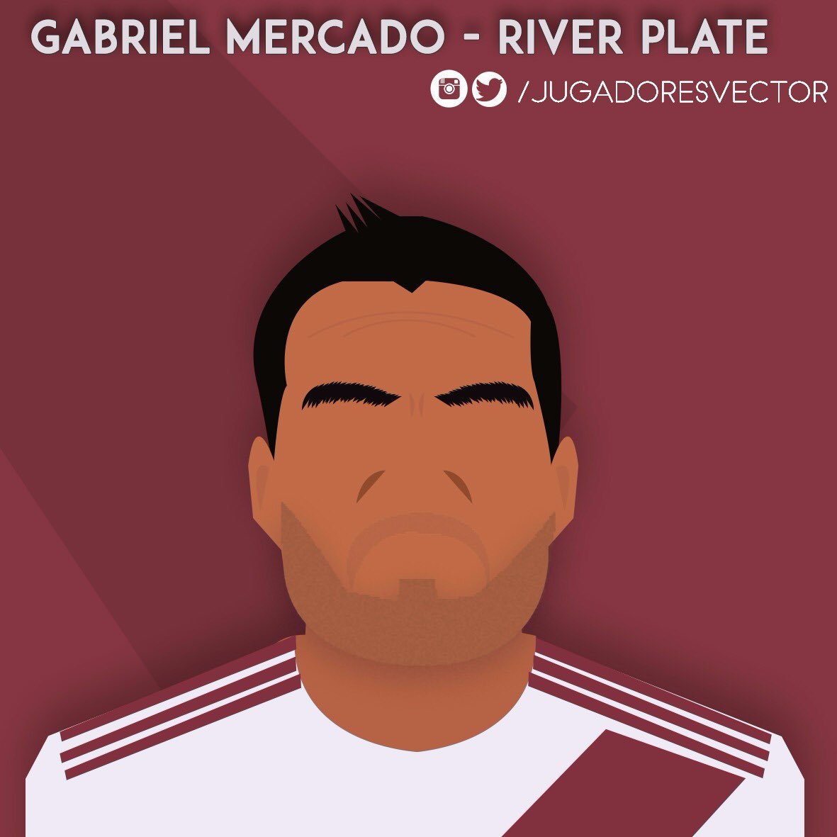 JugadoresVector's tweet photo. Gabriel Mercado - River Plate. #Vector #VectorFutbol @GabeMadryn @cafeveloz_ok. ¿Se merece un RT en el negro? https://t.co/0LEF97J86j