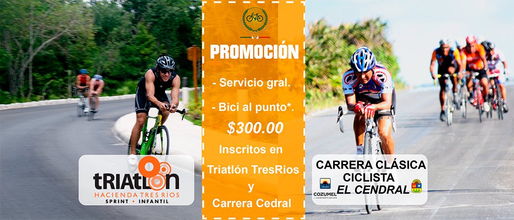 PlayaBicicleter's tweet photo. Estás inscrito en #TriatlónTresRíos o en la #CarreraCiclistaCedral2016?  Servicio x $300mx #PlayaDelCarmen https://t.co/icJbfsWl7Y