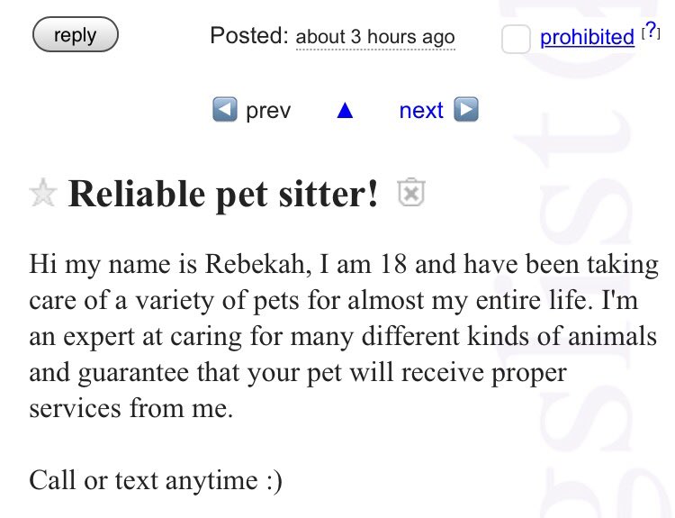 kbnoswag's tweet photo. pissing off people from craigslist part 40 something https://t.co/YpAMCrYfE1