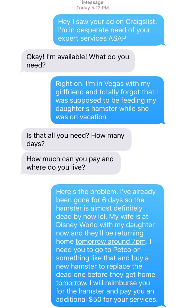 kbnoswag's tweet photo. pissing off people from craigslist part 40 something https://t.co/YpAMCrYfE1