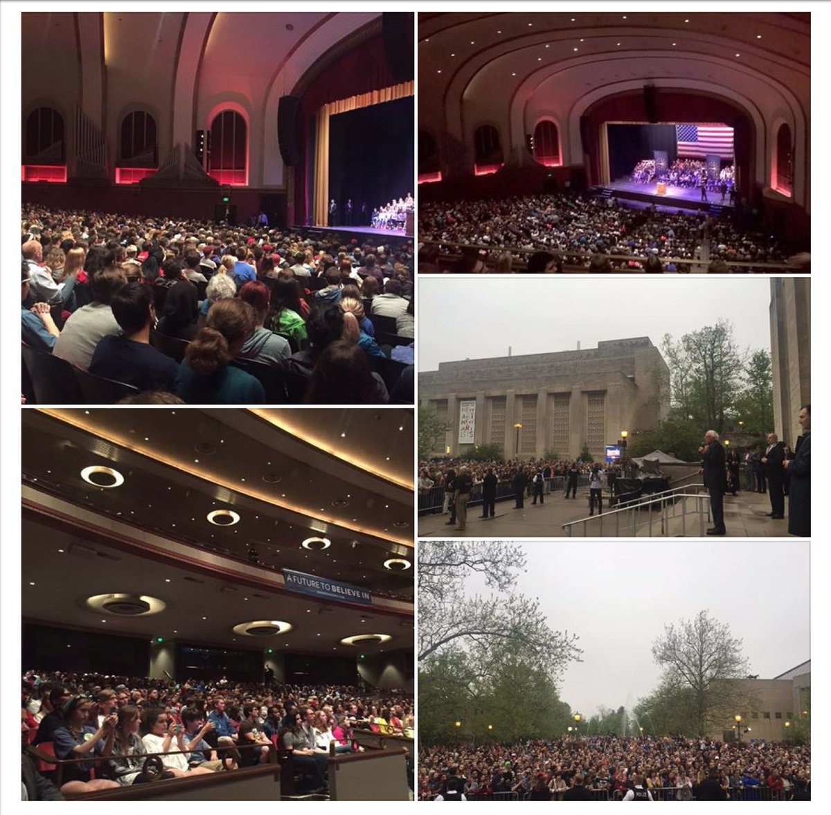 novenator's tweet photo. Bernie Sanders LIVE Bloomington #INprimary Rally #InItToWinIt https://t.co/0CIFPGozH6 https://t.co/VAw8W7SRZz