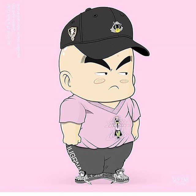 Jugrnaut's tweet photo. Super dope design done by @uvtm_designs of #Krillin of #DragonBall rocking our #Jugrnaut x #aliSix collab ππΌππΌ https://t.co/fRlKh0Ob50