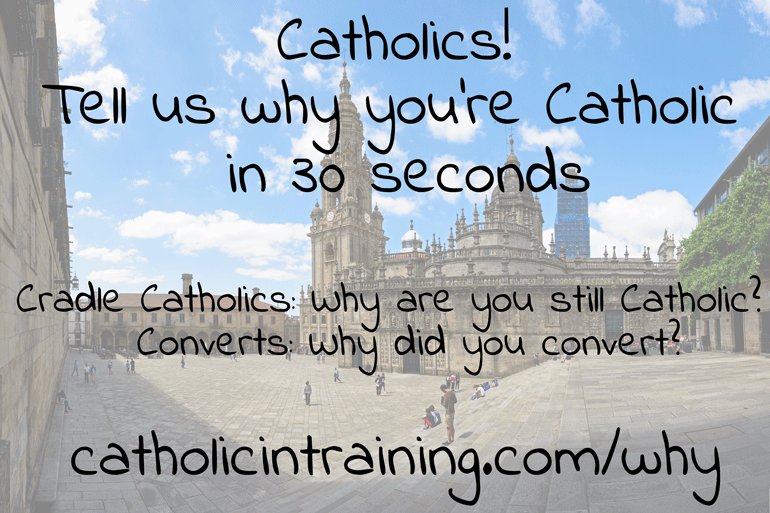 CathInTraining's tweet image. Catholic in Training wants to know - Why are you Catholic?  Help us do a show about it! catholicintraining.com/why/