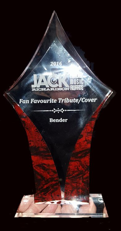 Bender Wins 2016 Jack Richardson Music Award for "Fan Favorite Cover Band" <a href="/TeeDrums1/">Tee Drums</a> <a href="/EccentricSystem/">EccentricSystems</a> #BenderRocks
