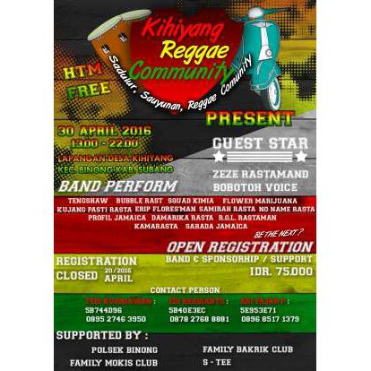 Khyang Reggae Party, Sabtu 30 April 2016,