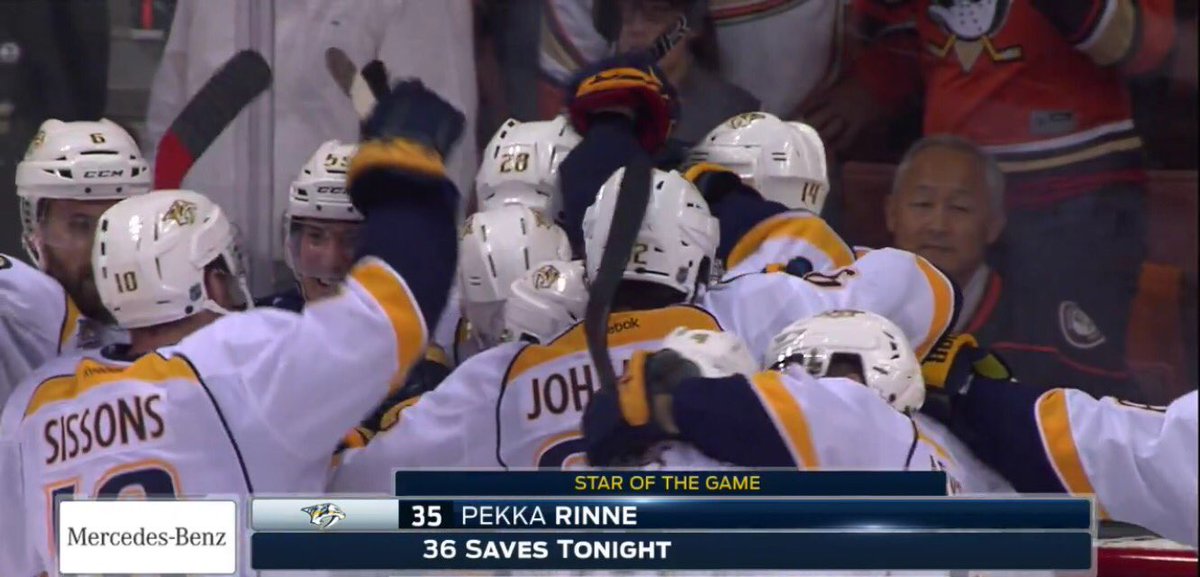 NewsEishockey's tweet photo. #nhlupdate #rjosi
Roman Josi und die Predators gewinnen das Spiel 7 bei den Ducks mit 2-1! Nun warten die Sharks. https://t.co/baCopiGmgE