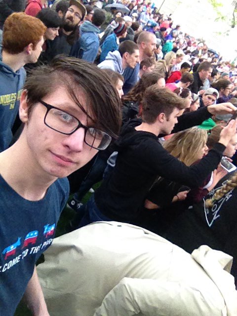 DallassCP's tweet photo. Bernie Sanders rally was so inspiring! ✊🏻✌🏻️ #BernieAtIU #BernieSanders https://t.co/dxqyYaZ4CQ
