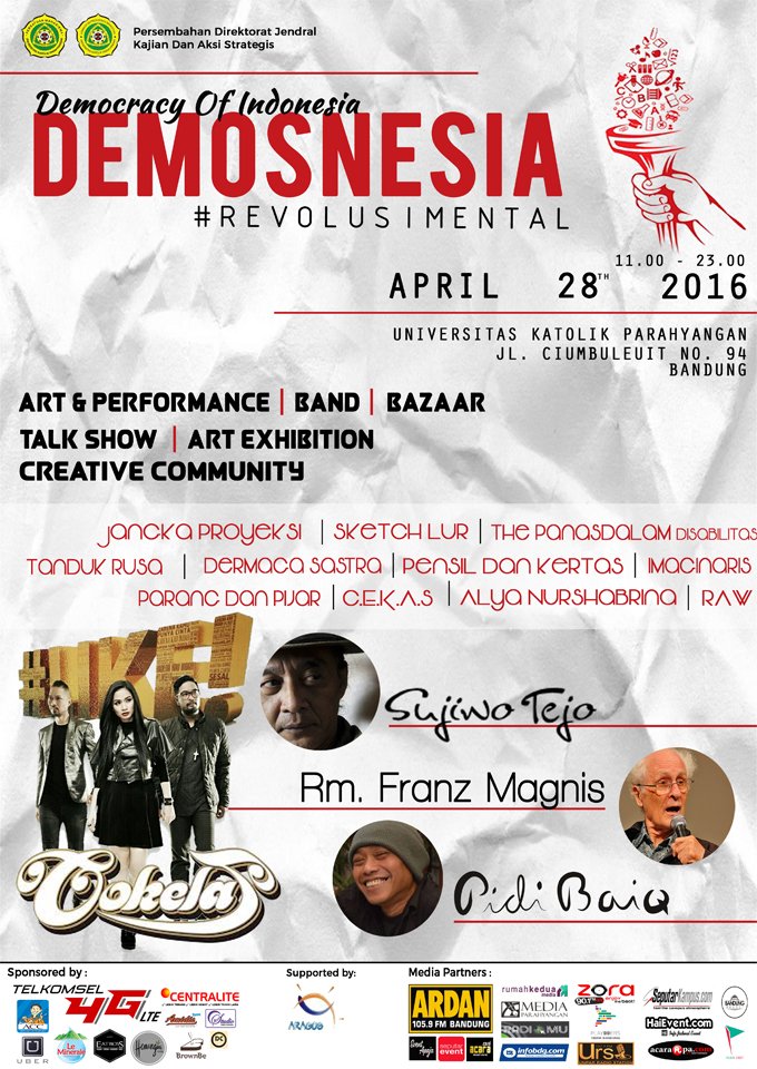 Play99ers's tweet photo. HARI INI 99ERS! @demosnesia yuk merapat  Jam 11.00 di parkiran rektorat UNPAR. #demosnesia #revolusimental https://t.co/ioNmKa0KtI