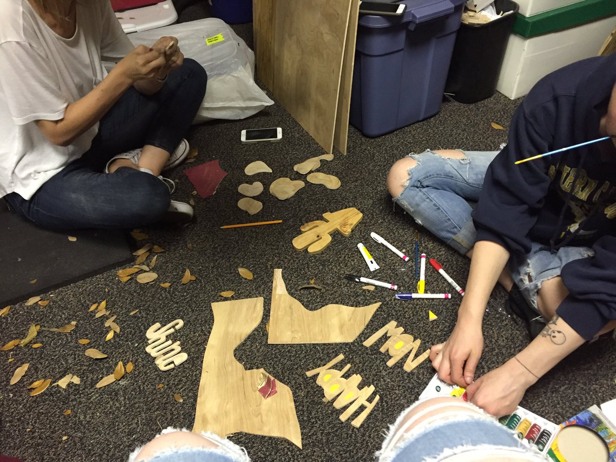 NZparamore's tweet photo. Throwback to making wood cut outs with @CaitlinChaden and @charlavail #tellmeitsokay https://t.co/WR6jKlOb5g