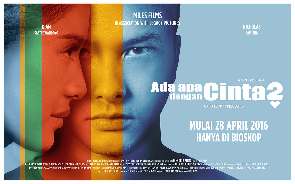MovimaxSarinah's tweet photo. ADA APA DENGAN CINTA 2 tayang mulai Hari ini di Studio 3 - Deluxe Class. Jam: 12:00 - 14:30 - 17:00 - 19:30 - 22:00 https://t.co/oAgLelWzFD