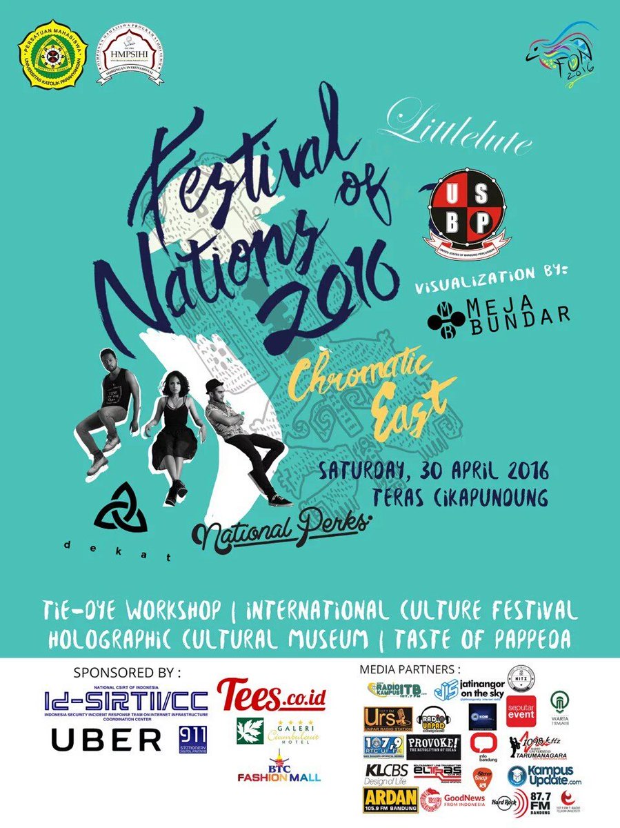 FON 2016 Chromatic East! April 30th @ Teras Cikupundung w/ Littlelute, DEKAT &amp; various workshops. | <a href="/FestivofNations/">FON 2016</a>