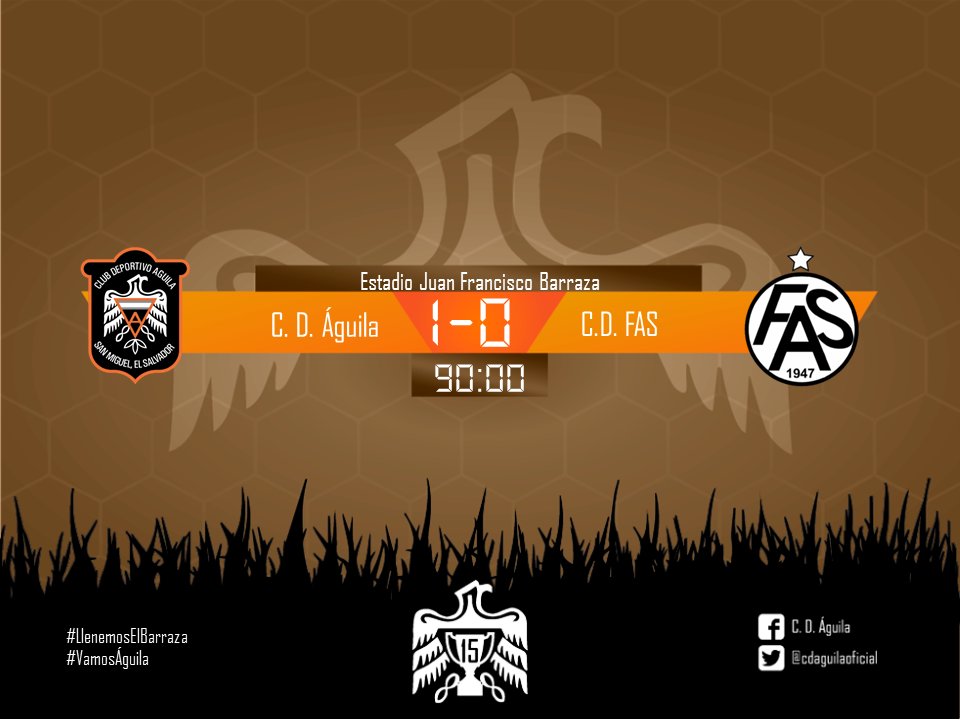 cdaguilaoficial's tweet photo. #LMF #ÁGUvsFAS | Finalizó el encuentro. Gran triunfo ante el cuadro Santaneco #SomosÁguila #ClásicoNacional https://t.co/kvyRZ4moq7