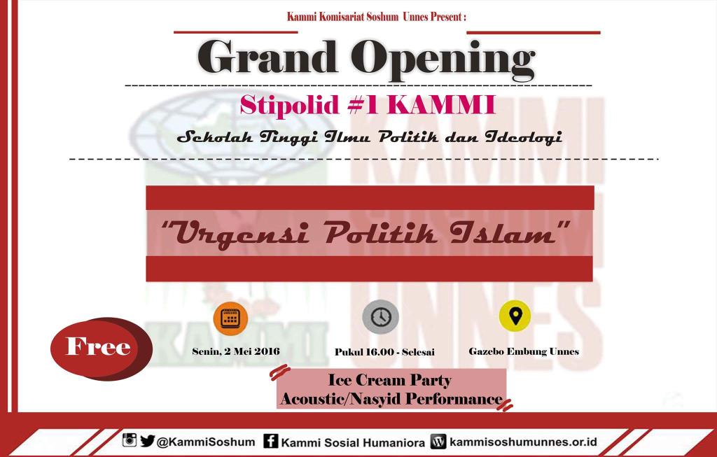 Stipolid#1 "urgensi politik islam"  jangan sampe terlewatkan yah...