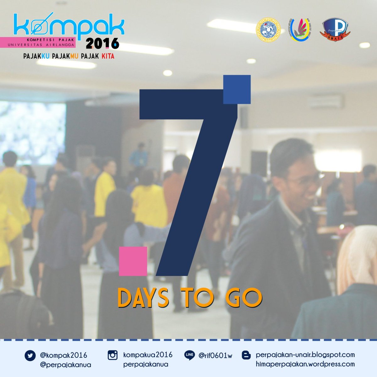 perpajakanua's tweet photo. Morning guys, jangan lupa yaaa udah H-7. YUK segera daftarkan teammu untuk KOMPAK 2016! https://t.co/7rwIyyffog