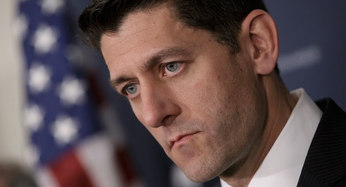 politico's tweet photo. Ryan's GOP tries to create Trump-free alternate reality https://t.co/nIn2w6CuG5 | AP Photo https://t.co/UcH4KZGVRX