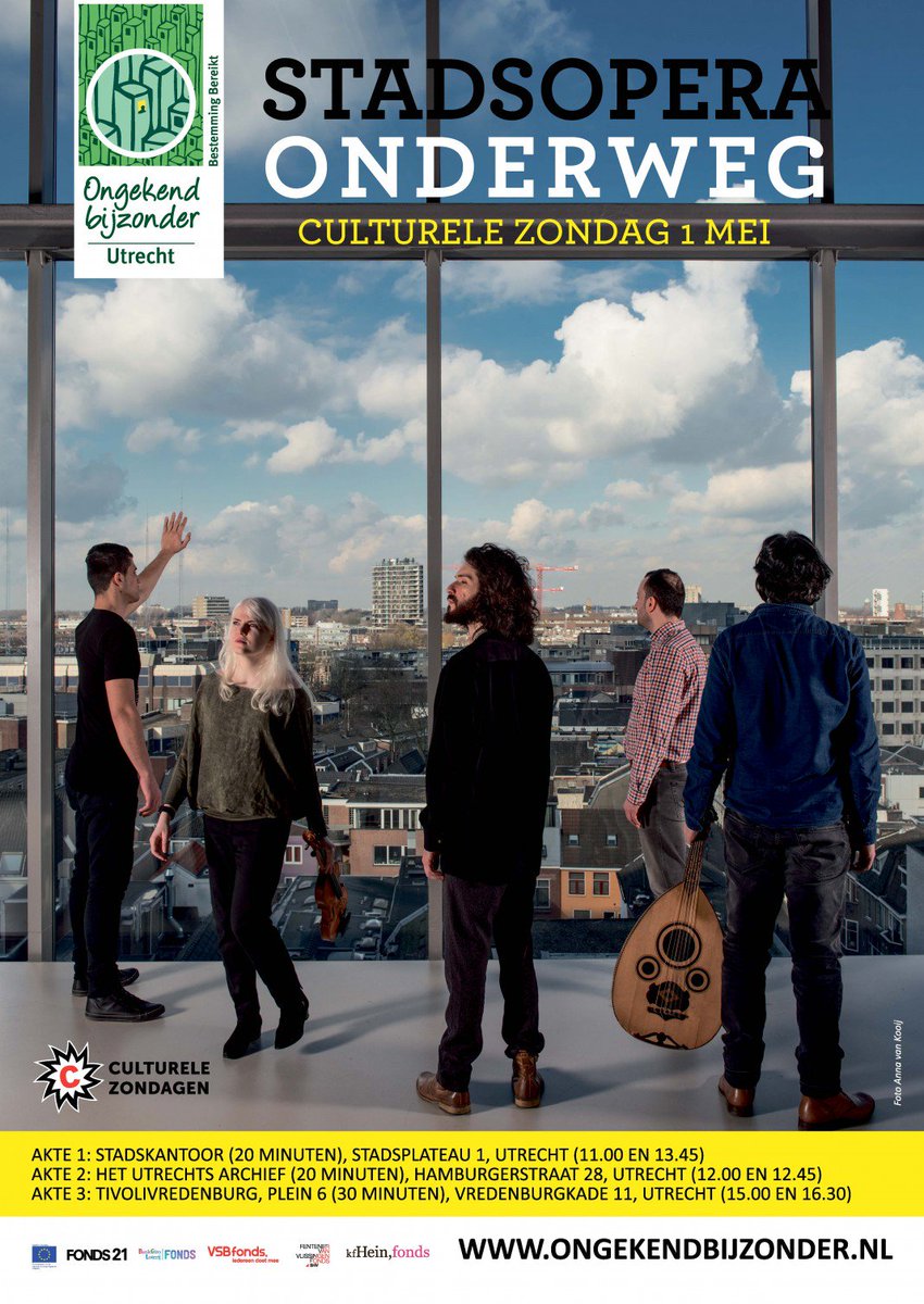 nicoleveijck's tweet photo. Ga zondag 1 mei naar @CultureleZondag #Utrecht
#Stadsopera #Onderweg met #BestemmingBereikt
https://t.co/twfP9z2nVw https://t.co/HwxVo9POOa
