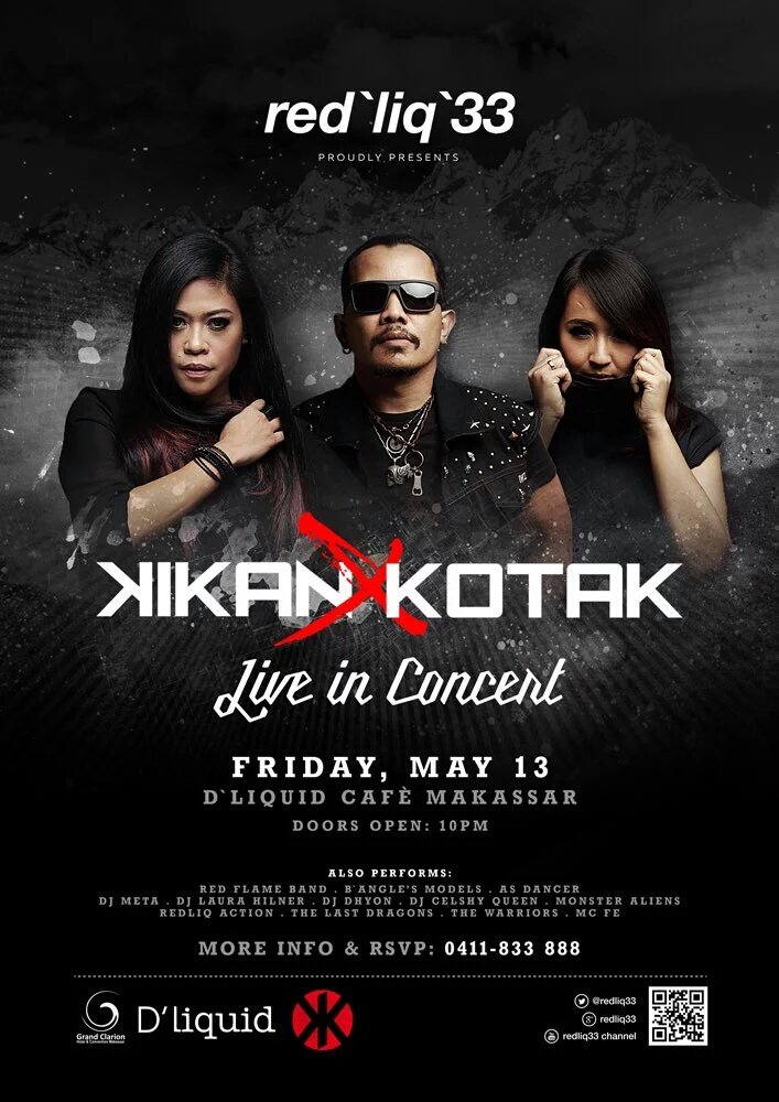 'Live in Concert <a href="/KikanNamara/">Namara Surtikanti</a> X <a href="/kotakband_/">Official KOTAK</a> ' | Jum'at, 13 Mei 2016 | @ d'Liquid Cafe Makassar | Info by @redliq33