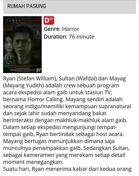 stefwillona's tweet photo. Jangan lupa nonton rumah pasung hari ini dibioskop terdekat gyus @steff_william @15natashawilona https://t.co/PlfUTxsupj