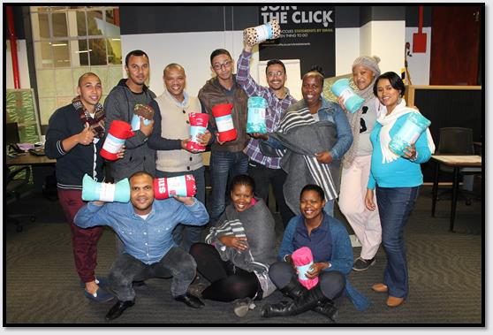 Merentia's tweet photo. #TBT to #TBDBlanketChampion Observatory staffers @WOOLWORTHS_SA donating 100+blankets #TBD2015 #TBD2014 via @MrCoert https://t.co/jPoCxpcnkn