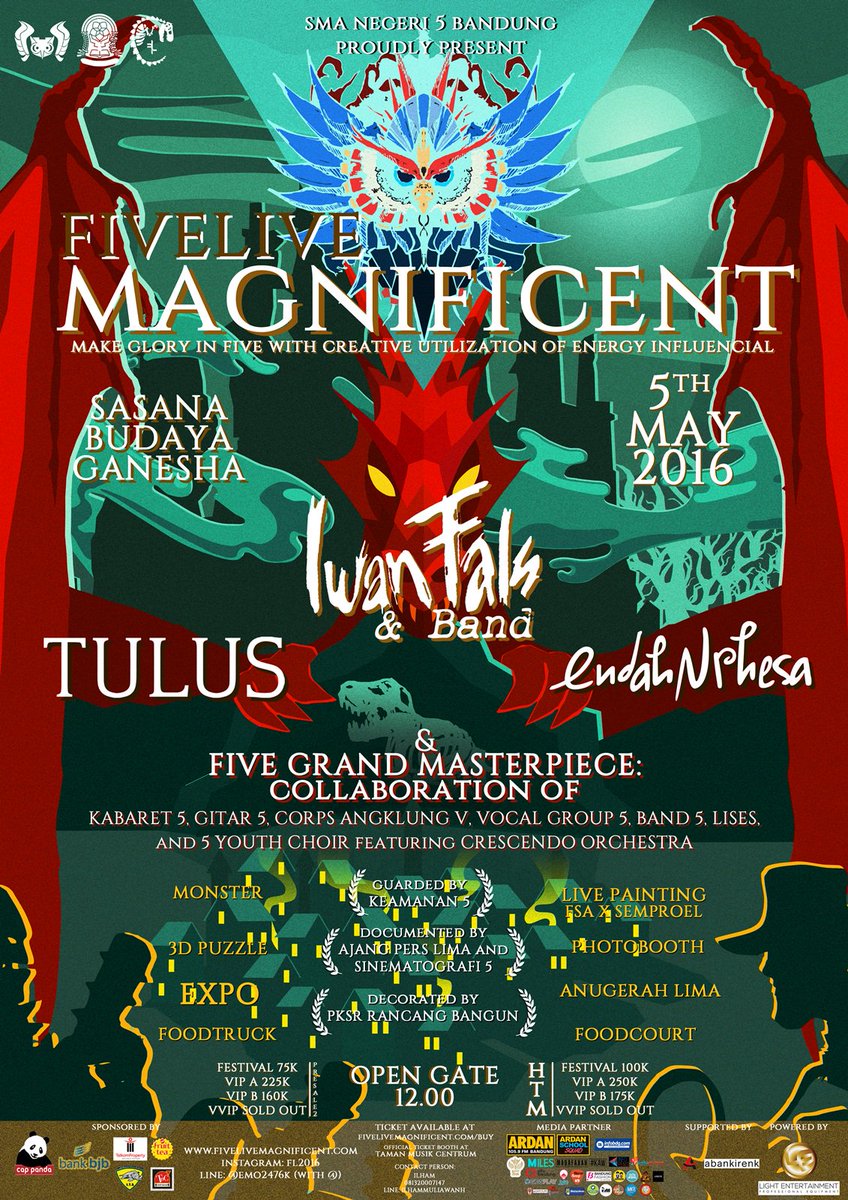 HeartenlyID's tweet photo. Fivelive Magnificent by SMAN 5 Negeri Bandung: 5 Mei 2016 Sasana Budaya Ganesha https://t.co/cuWvU3JNsh https://t.co/7EcgPLx57q