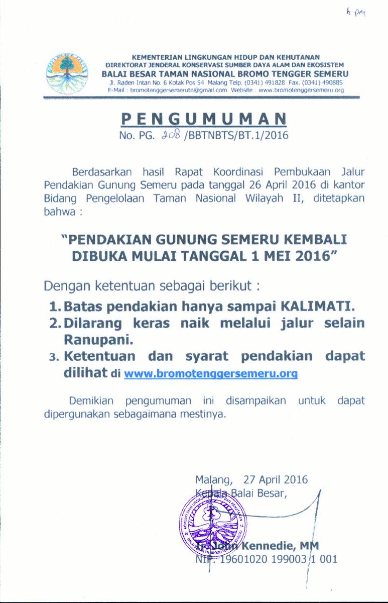 backpackerd7's tweet image. Pendakian Gunung Semeru Kembali dibuka Mulai Tanggal 1 Mei 2016 @TN_BTS