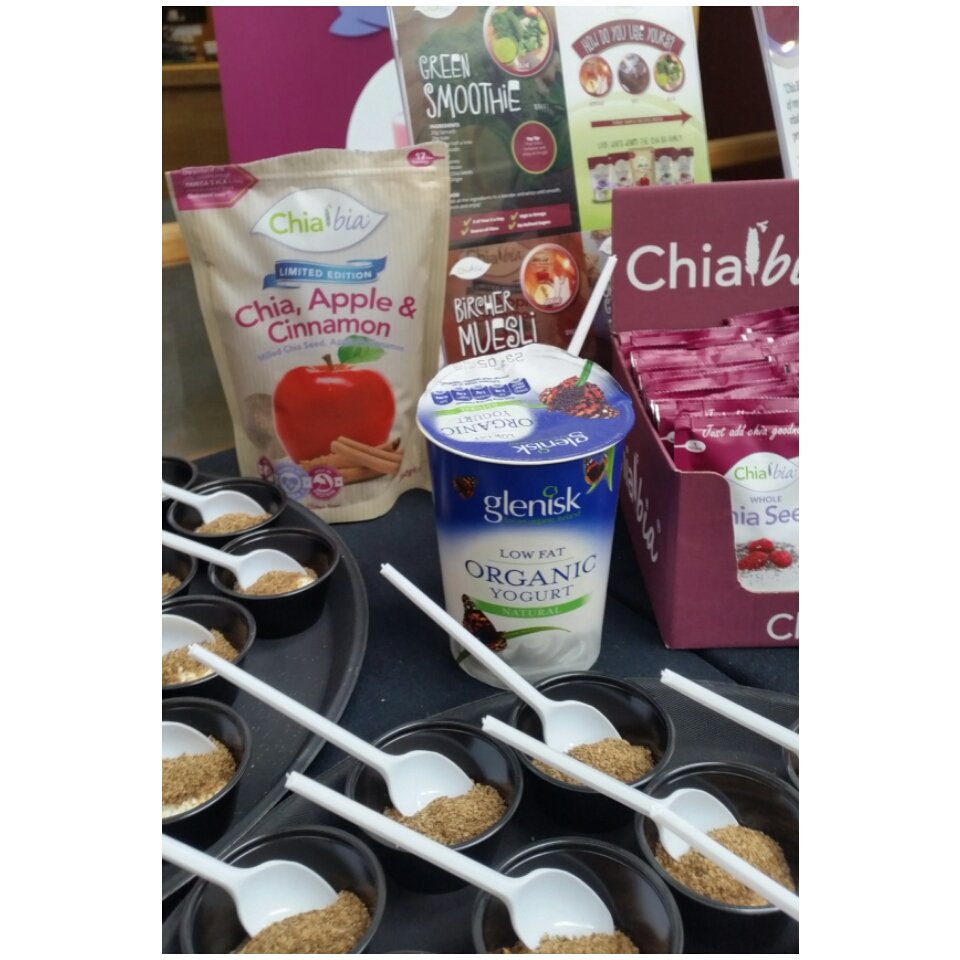 chiabiaseed's tweet photo. Great morning @LeanEntEx_WIT! Delegates sampled Chia, Apple &amp; Cinnamon with @Glenisk &amp; our new Chia Bars! #chiabargo https://t.co/OOSozsktOd