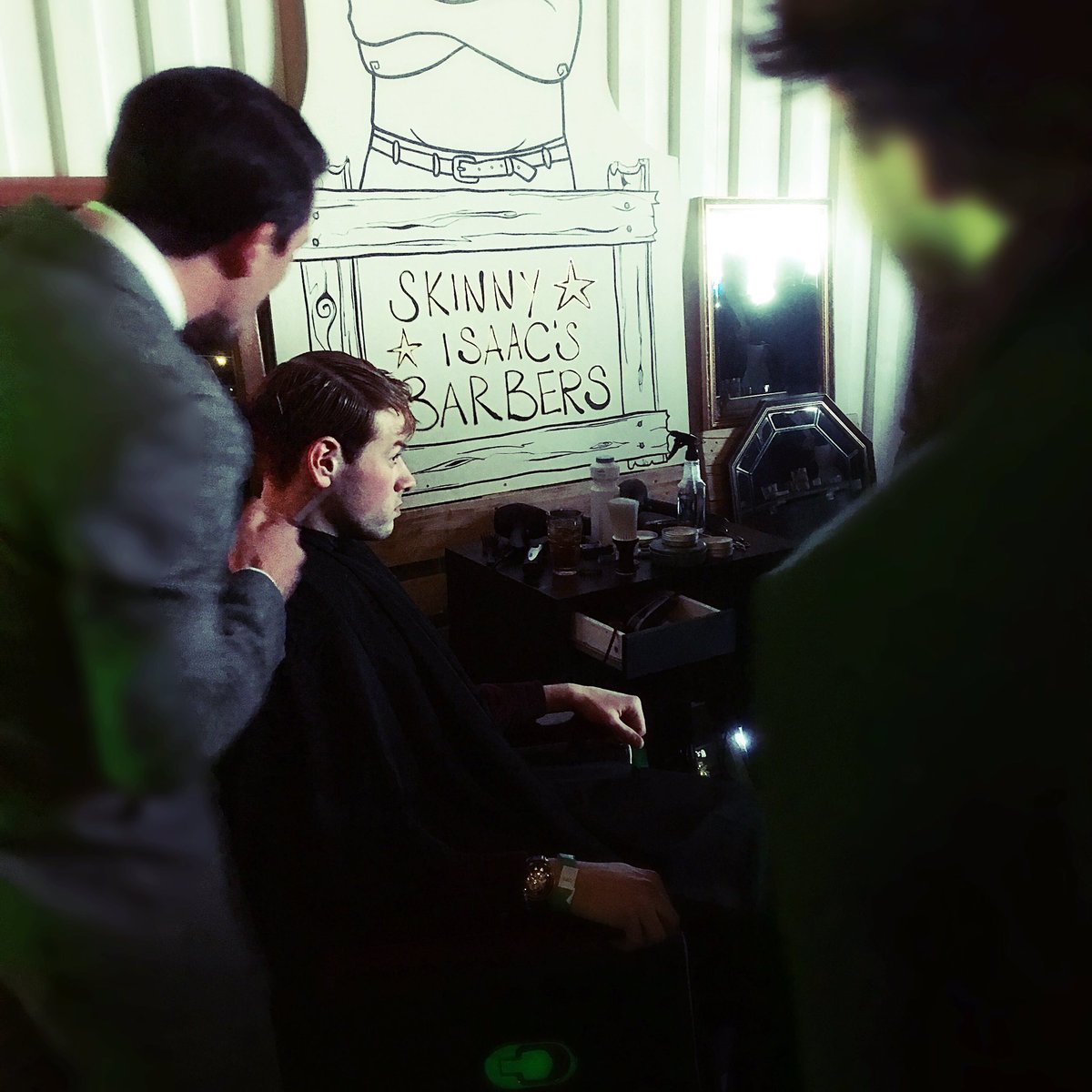 viswaste's tweet photo. The guys from @SkinnyIsaac showing off there #barber skills #belfast #barrelmansnight #JamesonNI #visualwaste https://t.co/Z6g6GdfIG9
