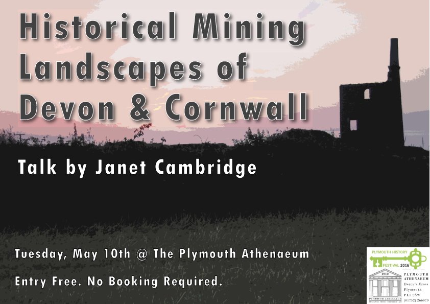 Historical Mining Landscapes of Devon &amp; Cornwall talk at <a href="/PlymAthenaeum/">Plymouth Athenaeum</a> <a href="/plymhistoryfest/">PlymHistoryFest</a> #PHF2016 <a href="/WTelfordHerald/">William Telford</a>