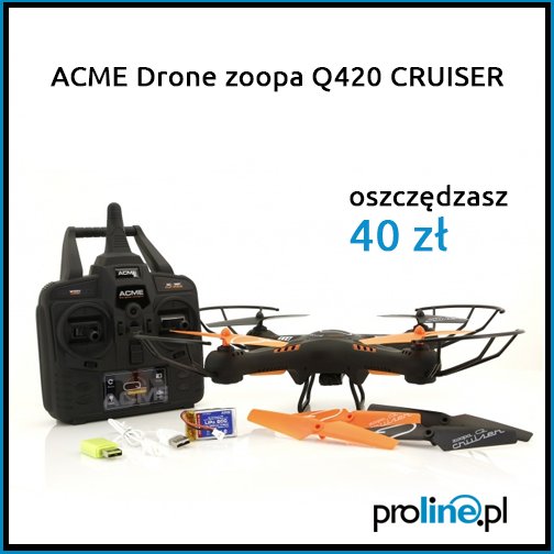 prolinepl's tweet image. Super-lekki dron Zoopa Q420 Cruiser z kamerką HD i kartą pamięci 4GB  buff.ly/1N25iXP :) #ProlinePL