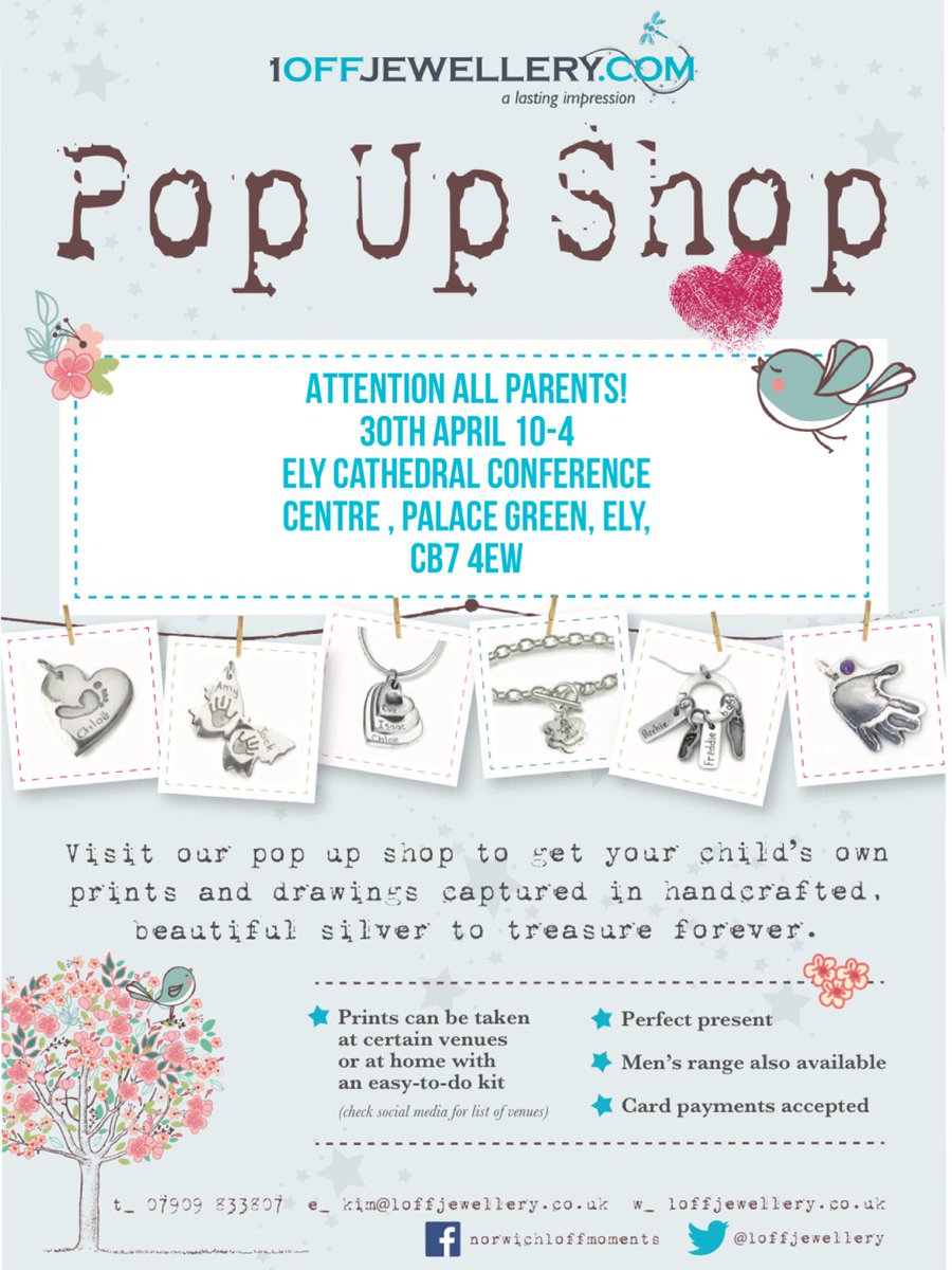 #Fathersdaygiftideas your Child's OWN prints/drawings on jewellery! #30thApril #Ely #Popupshop #Cambridge