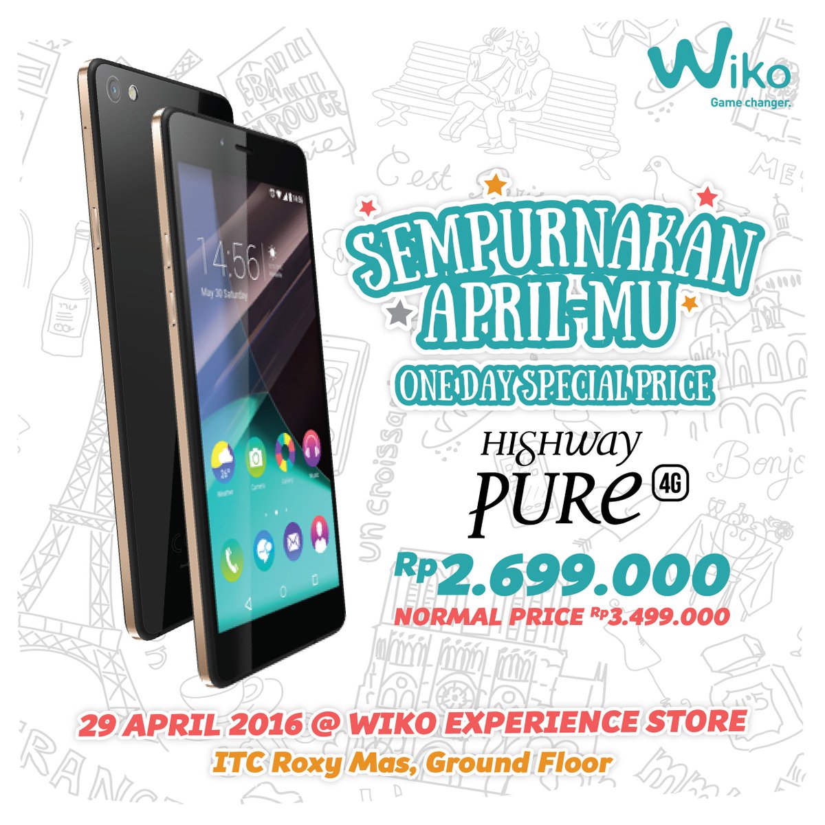 2 Hari lagi! Wikonouts bisa dapatkan Smartphone Wiko ini dengan harga fantastis yang bisa "Sempurnakan April-mu"