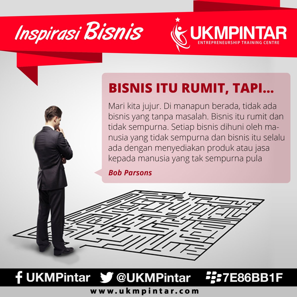 UKMPintar's tweet photo. Bisnis itu RUMIT, tapi..
#ukmpintar  #entreprenuershiptrainingcentre
#makinpintarmakinsukses #quote https://t.co/Acm0066T9v