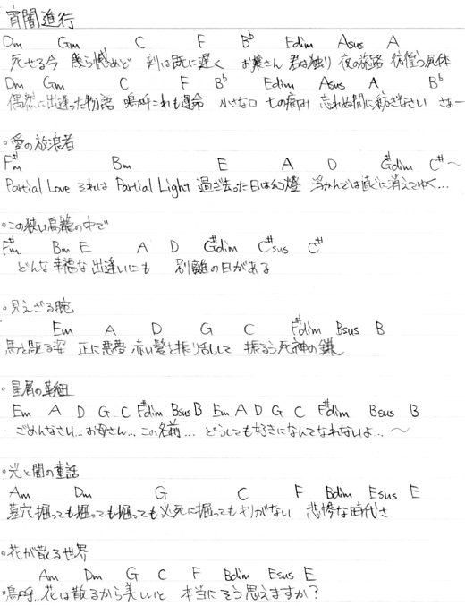 屋根裏進行と宵闇進行 屋根裏進行と宵闇進行