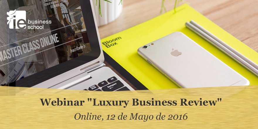 IEExecutiveEdu's tweet photo. Masterclass online: Las últimas tendencias del mercado del lujo con la Prof @su_campuzano https://t.co/TYb2qMfQWF https://t.co/ynF1dXHvVs