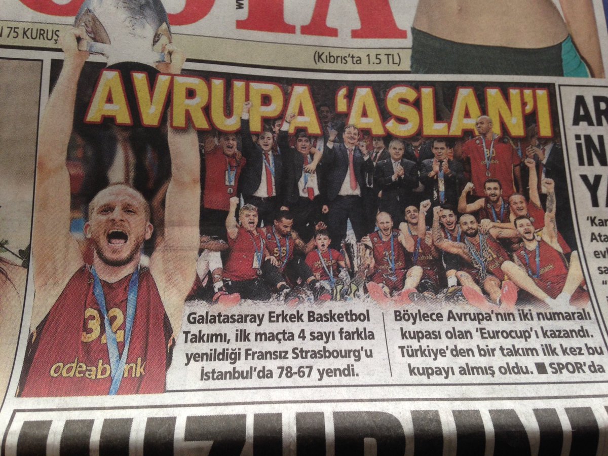 floreal_hdez's tweet photo. #GALSIG La Une du journal turc "Posta" et sa page sport après finale #Eurocup #Galatasaray #Istanbul vs #Strasbourg https://t.co/4CrM3LEmIm