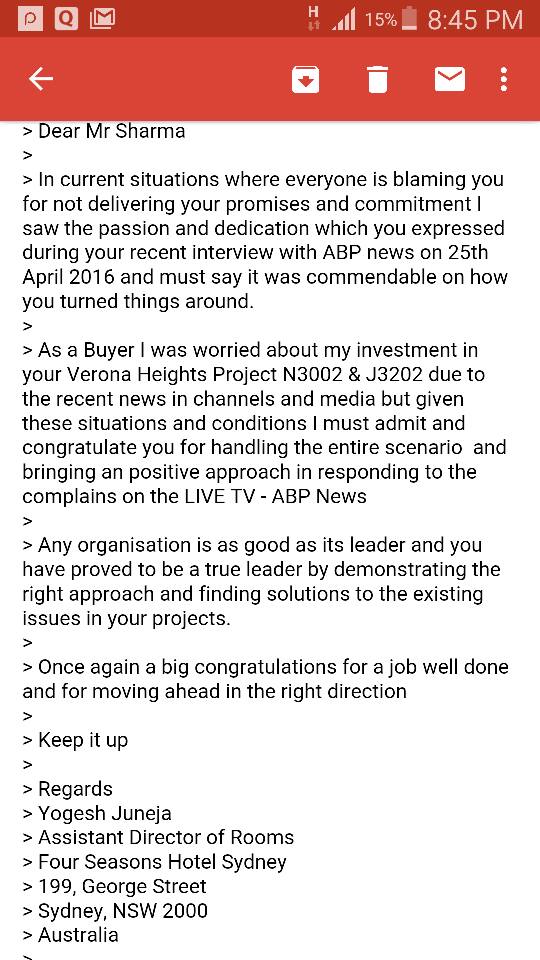No achievement can match clients’ appreciation and we just got 1 by Yogesh Juneja.Glad to serve you!
#amrapaligroup